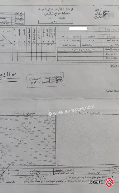 قطعة أرض مساحة 240م للبيع في عمان - الهاشمي الشمالي