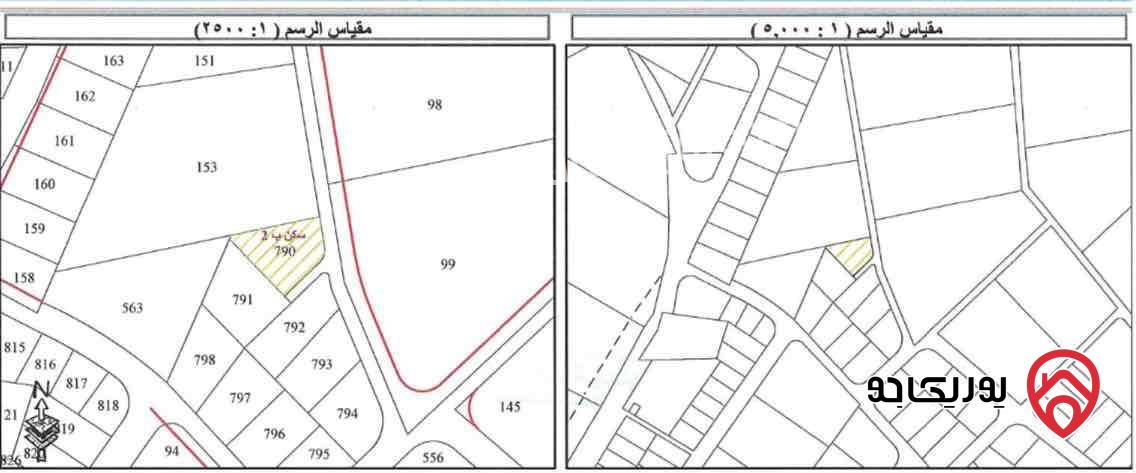 قطعة أرض مساحة 761م للبيع في عمان - منطقة الموقر قرية سالم