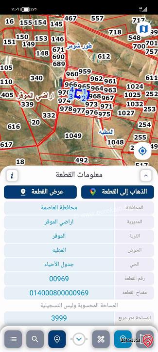  قطعة أرض 4 دونمات مفروزة بقوشان مستقل للبيع في عمان - الموقر