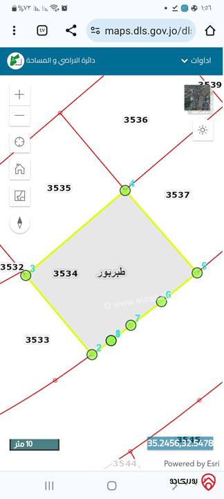 قطعة أرض مساحة 555م للبيع في عمان - منطقة طبربور، عين رباط  