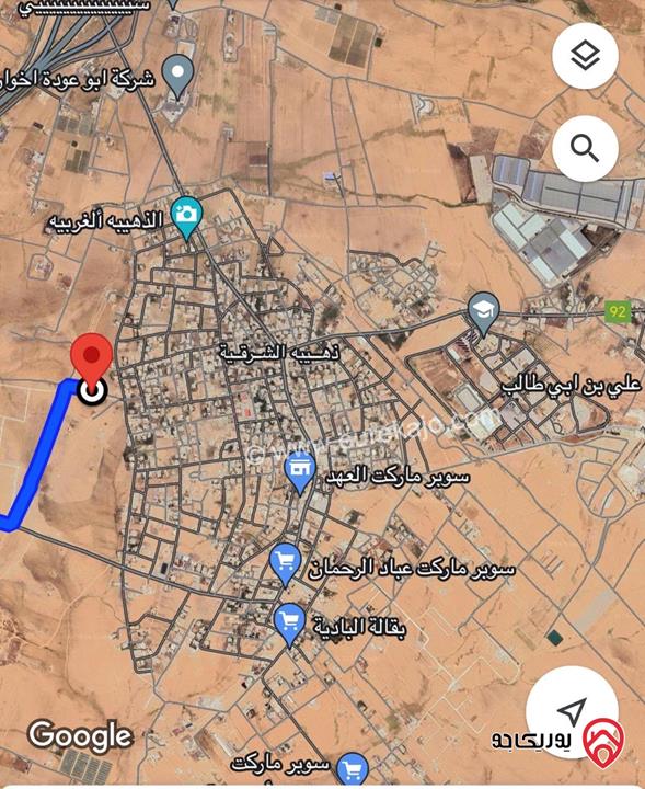 ارض استثمارية مساحة 1160م للبيع في عمان - الذهيبة الغربية بالقرب من مشروع الشهد(4) و اسكان المهندسين 