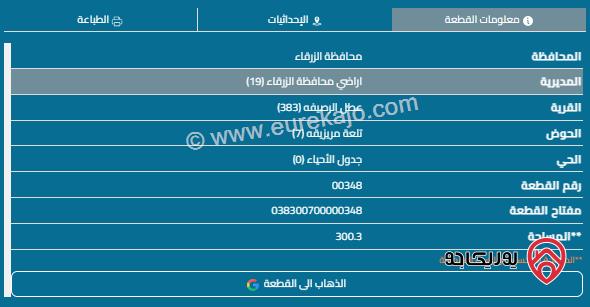 قطعة أرض مساحة 300م للبيع في صالحية العابد - منطقة النصر 