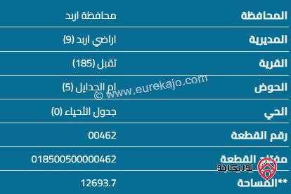 قطعة أرض مساحة 482 م للبيع في اربد - تقبل