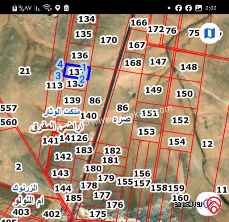 قطعة ارض مساحة 5391م للبيع في المفرق