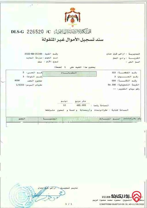 🔥عرض لفترة محدودة فرصة إستثمارية مميزة 🔥للبيع قطع اراضي كاش واقساط بمساحة 500 متر تقريبا على شارع الميه تبعد 5ك عن مدينة الزرقاء