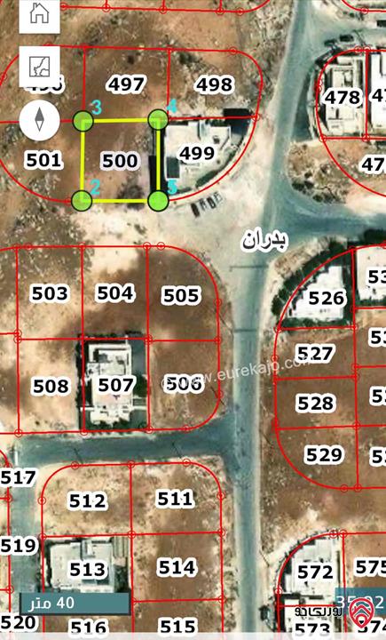 قطعة ارض مساحة 781م للبيع في عمان - شفا بدران 