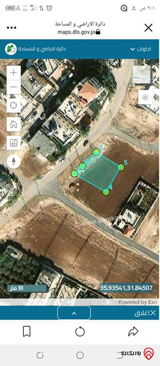 قطعة أرض مساحة 500م للبيع في عمان - اليادودة خلف مسجد رمضان 