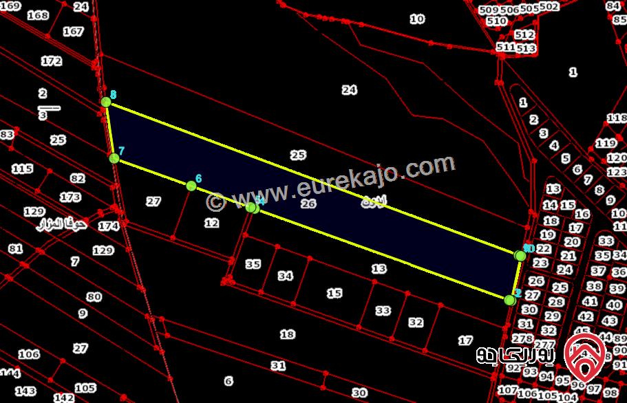 قطعة أرض مساحة 1900م مشتركة للبيع في اربد - ايدون ضمن حوض صرصره 