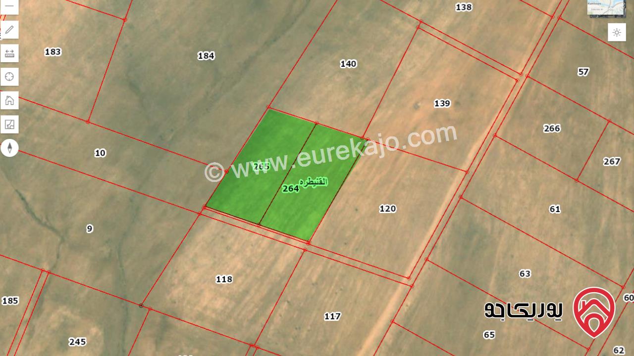قطعة ارض مساحة 5 دونم للبيع في عمان - القنيطرة حوض الطليحان من اراضي جنوب عمان خلف المطار