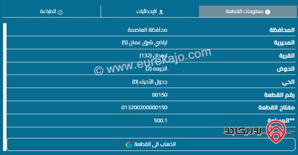 قطعة أرض مساحة 500م للبيع في البيضاء - منطقة أحد