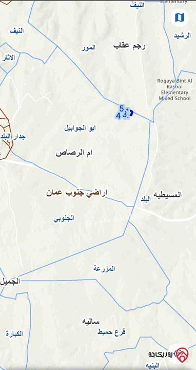 قطعة أرض مساحة 10600م للبيع في عمان - أم الرصاص 