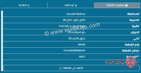 قطعة أرض مساحة 510م للبيع في جاوا 