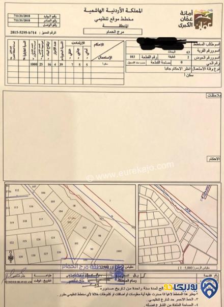 قطعة أرض مساحة 1678م للبيع في الظهير