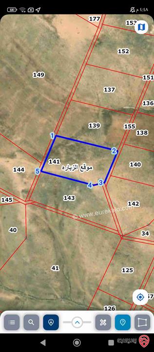 قطعة أرض مميزة للبيع من اراضي الموقر منطقة الزبارة حوض ٦ الفالج الغربي مساحة ١٠ دونمات 