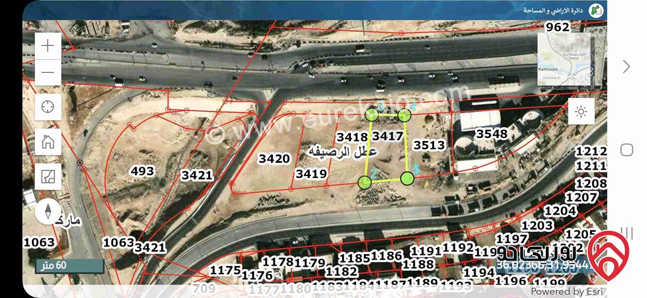 عدة قطع أراضي تجارية للبيع بسعر 350 دينار المتر الواحد في الزرقاء - الرصيفة الاتوستراد