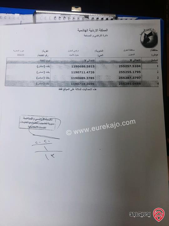 قطعة أرض مساحة 750م للبيع في المفرق حي الراشدين في ضاحية الروابي/ بلعما من المالك مباشرة