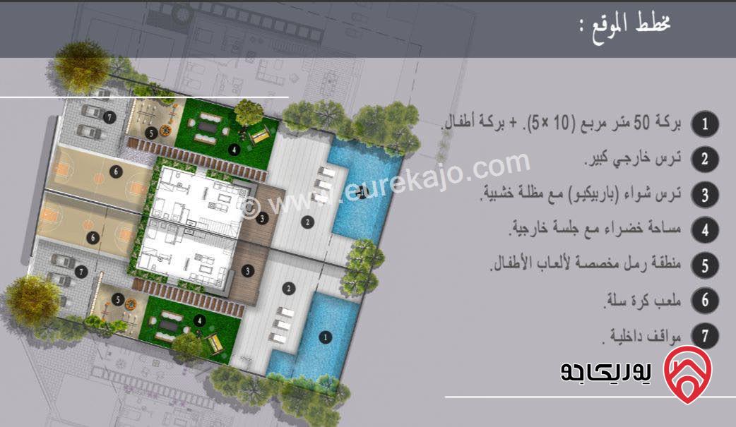 مزرعة - شاليه مساحة الأرض 478م للبيع ضمن Bila Compound في البحر الميت 