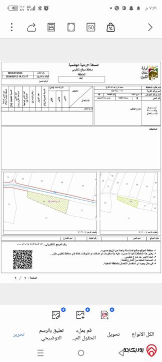 قطعة ارض مساحة 2760م للبيع من أراضي جنوب عمان - في زملة العليا شارع ال 100 قرب الجمرك الجديد