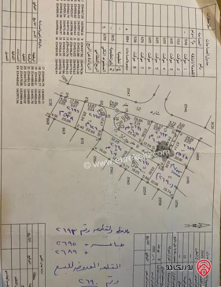 قطعة أرض مساحة 605م للبيع في شفا بدران	