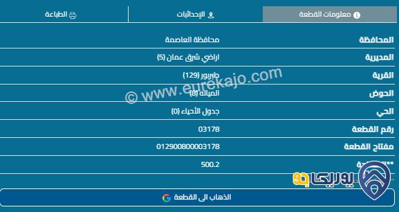 قطعة أرض مساحة 500م للبيع في طبربور