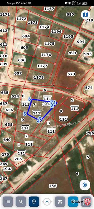 قطعة أرض مساحة 1264م للبيع في جرش 