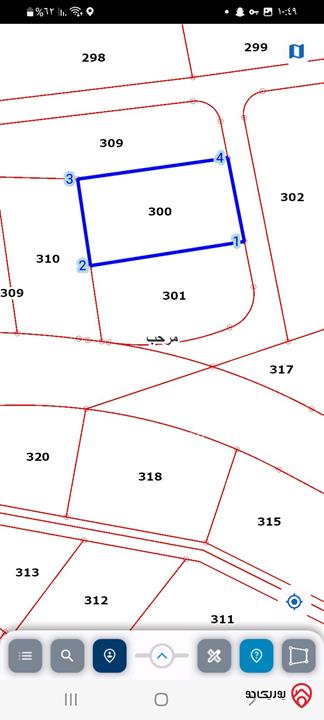 قطعة أرض مساحة 3400م للبيع الزرقاء - طريق بيرين