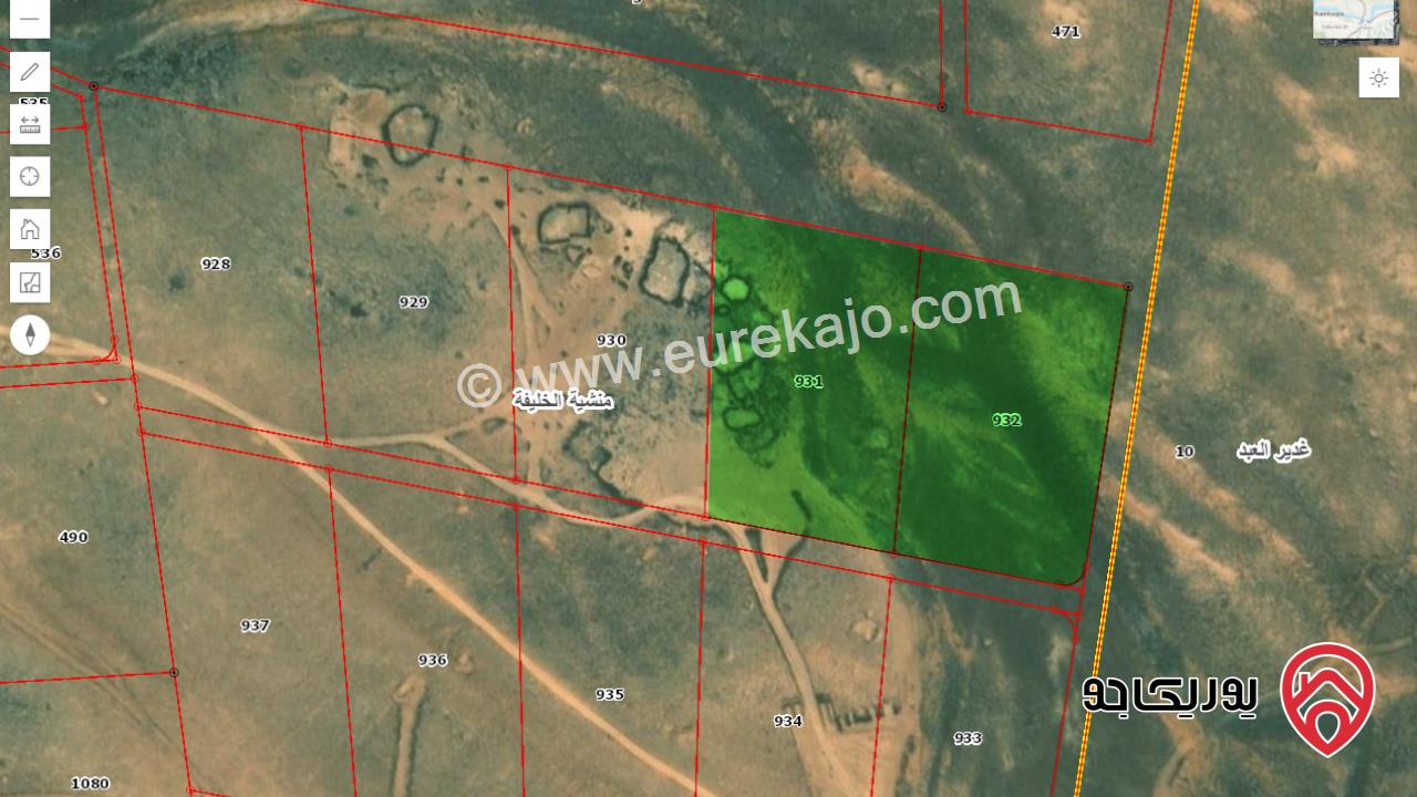ارض مساحة 10 دونم للبيع في منشية الخليفة حوض الزراعي من اراضي المفرق البادية الشمالية