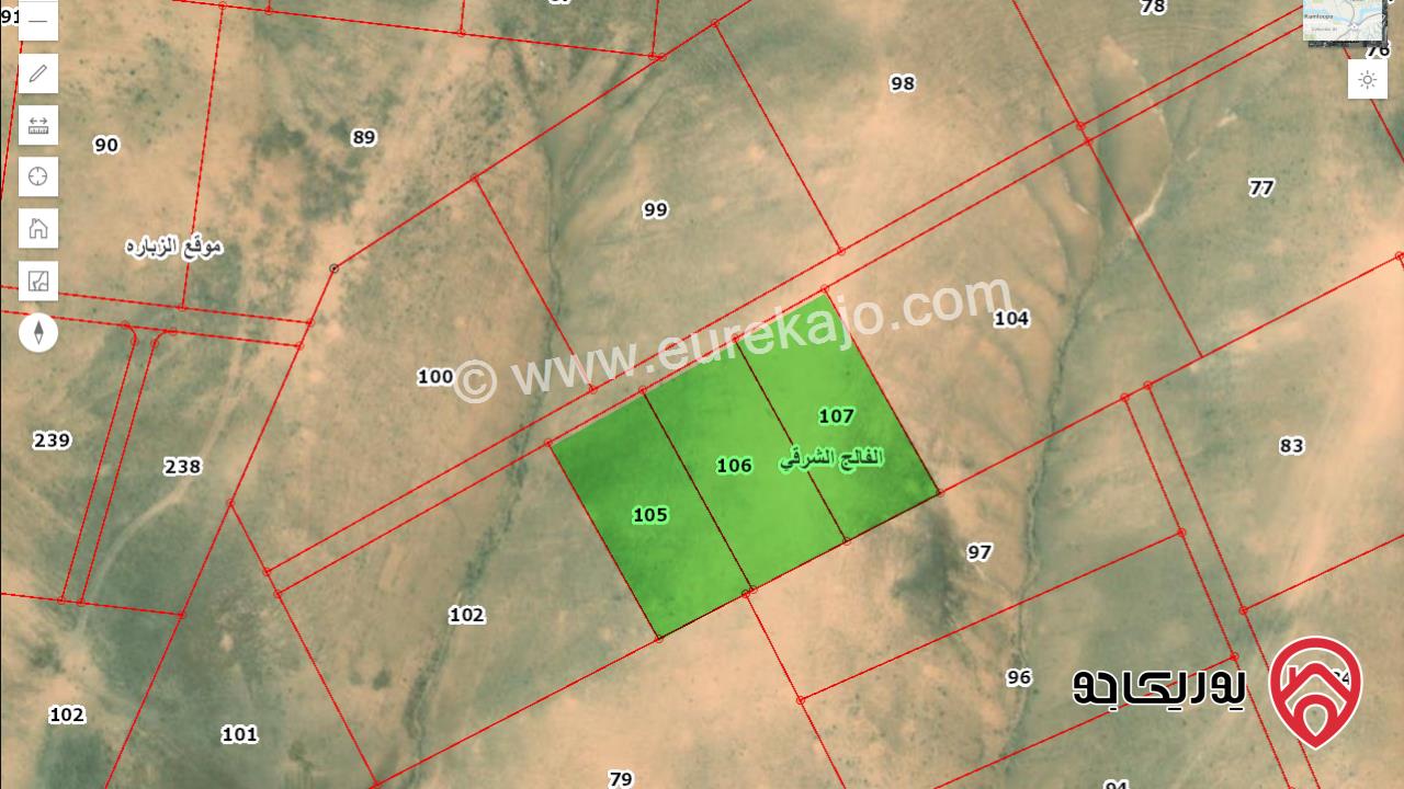 ارض مساحة 4099م للبيع في عمان - الجيزة الفالج الشرقي حوض الزعق من اراضي جنوب عمان خلف المطار و بالقرب من المدينة الجديدة