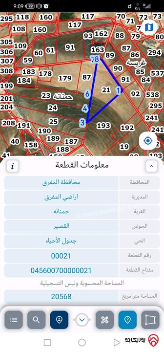 قطعة أرض مساحة 10 دونم للبيع في الزرقاء - غريسا من أراضي المفرق