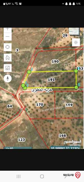 قطعة أرض مساحة 3500م للبيع في المفرق