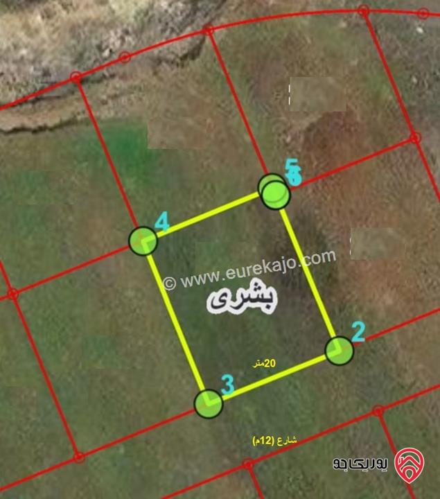 قطعة أرض مساحة 500م للبيع في اربد - من اراضي بشرى ضمن حوض البيدر 