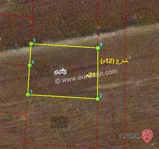 قطعة ارض 595متر للبيع في اربد - من اراضي بشرى - ضمن حوض رجوم السود الشمالي 