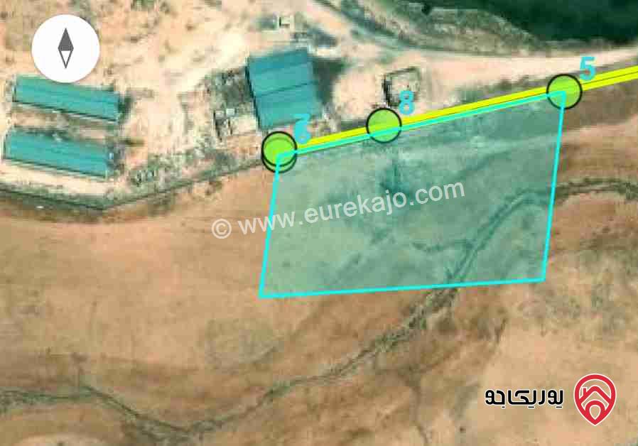 قطعة أرض مساحة 20 دونم للبيع في عمان - الموقر القرية المطبة الحوض العبد الله منطقة مصانع
