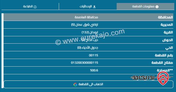 قطعة أرض مساحة 501م للبيع في البيضاء - منطقة أحد