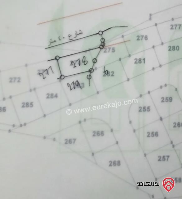 قطعة أرض مساحة 750م للبيع في عمان - شفا بدران	