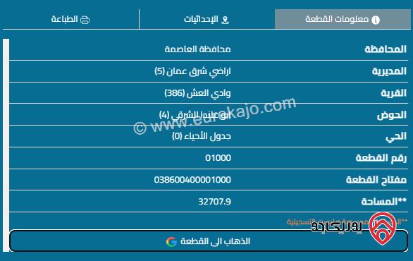 قطعة أرض مساحة 550م من أرض مشتركة للبيع في عمان - منطقة أحد 