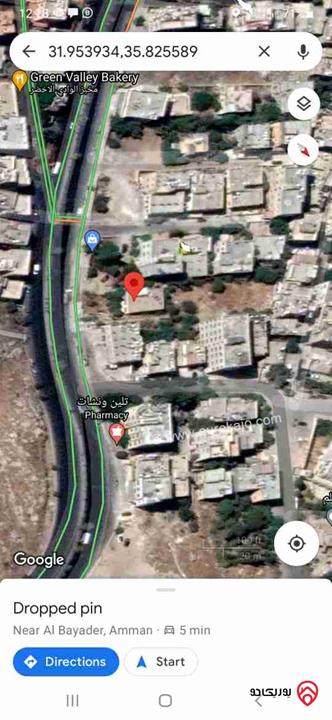 قطعة ارض مساحة 500م للبيع في عمان - منطقة وادي السير 