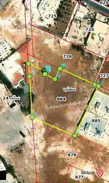 قطعة أرض مساحة 1600م للبيع في عمان - سحاب سلبود