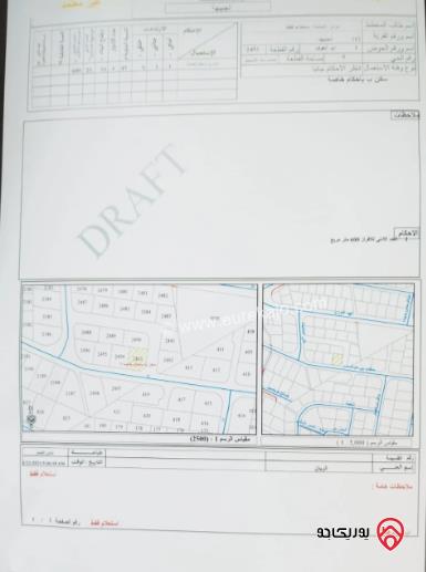 قطعة أرض على شارعين مساحة 600م للبيع في عمان - الجبيهة	