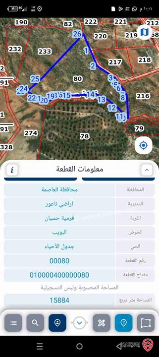 قطعتين أرض مساحتهم 25 دونم للبيع في عمان - حسبان