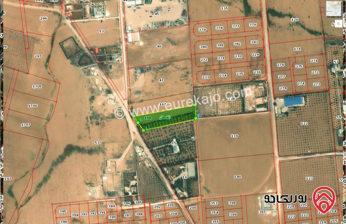 حصة ارض مساحة 444م للبيع في القسطل حوض جنوبي البلد من اراضي جنوب عمان 