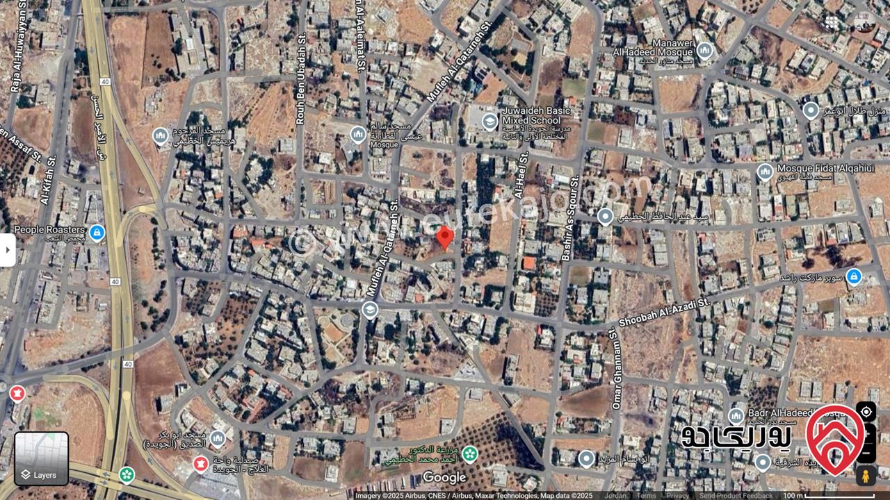 أرض سكنية مساحة 1 دونم للبيع في عمان – الجويدة تنظيم سكن ج جميع الخدمات