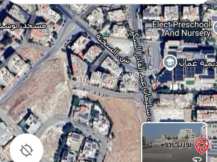 ارض مساحة 1 دونم للبيع في عمان - خلدا مقابل الاكاديمية