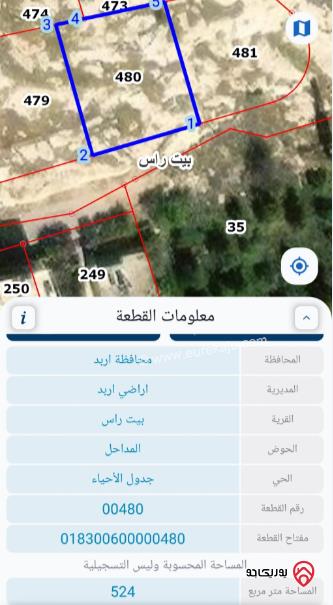 ثلاثة قطع أراضي للبيع في بيت رأس بسعر 17500 للقطعة الواحدة 