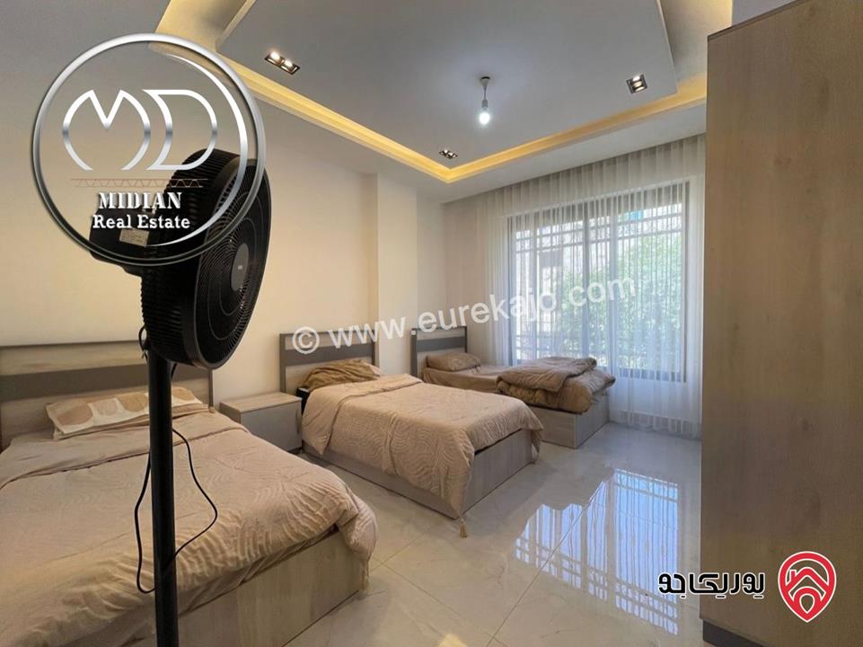شقة مفروشة جديدة للايجار في عمان - خلدا طابق اول مساحة 200م تشطيبات و ديكورات فاخرة فرش فندقي اطلالة جميلة