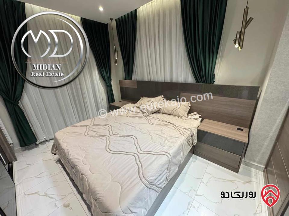 شقة شبه ارضي مفروشة للايجار في عمان - عبدون مساحة 140م مع ترس و حديقة 130م تشطيبات و ديكورات عصرية فرش فاخر جداً