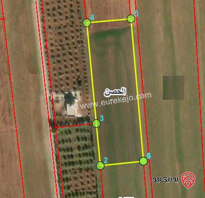 ارض للبيع 6300م في اربد - الحصن حوض ام الابار الغربية 