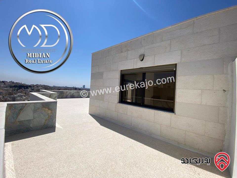 شقة دوبلكس جديدة طابق اخير مع روف للبيع في عمان - ضاحية الرشيد مساحة 250م مع تراسات تشطيبات سوبر ديلوكس اطلالة رائعة