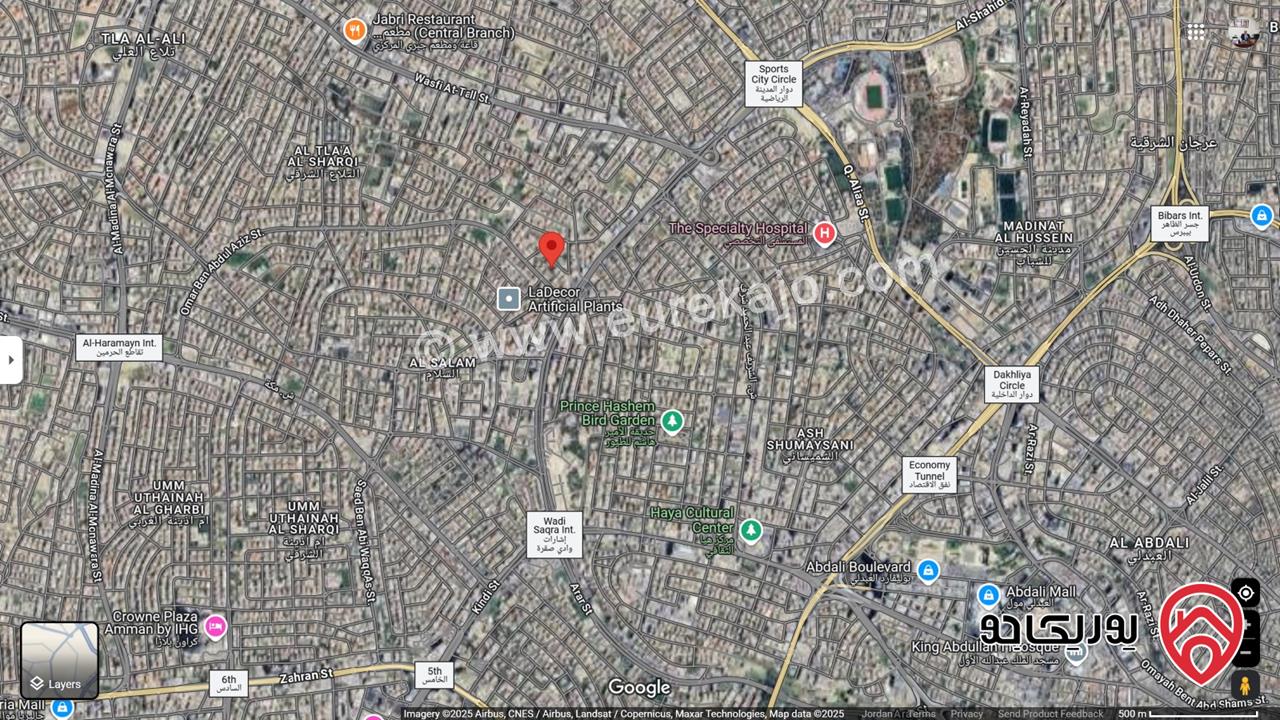 أرض للبيع في عمان- تلاع العلي - حوض الشميساني مساحة 1000.4 م² 