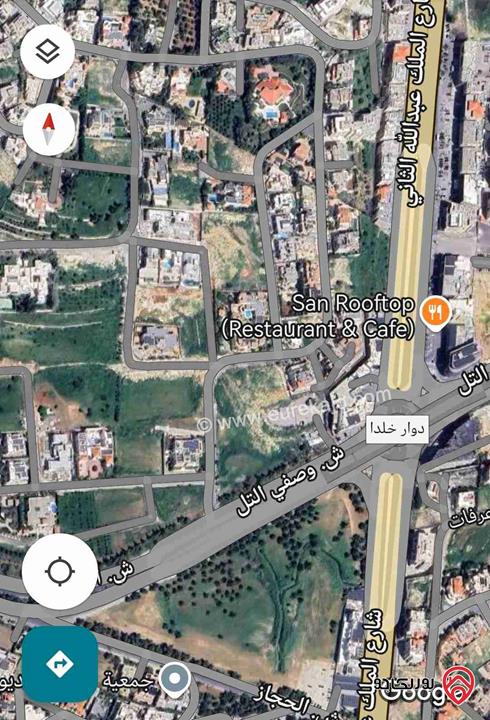 ارض مساحة 750م للبيع في عمان - دابوق حزام غرة منطقة فلل فاخرة